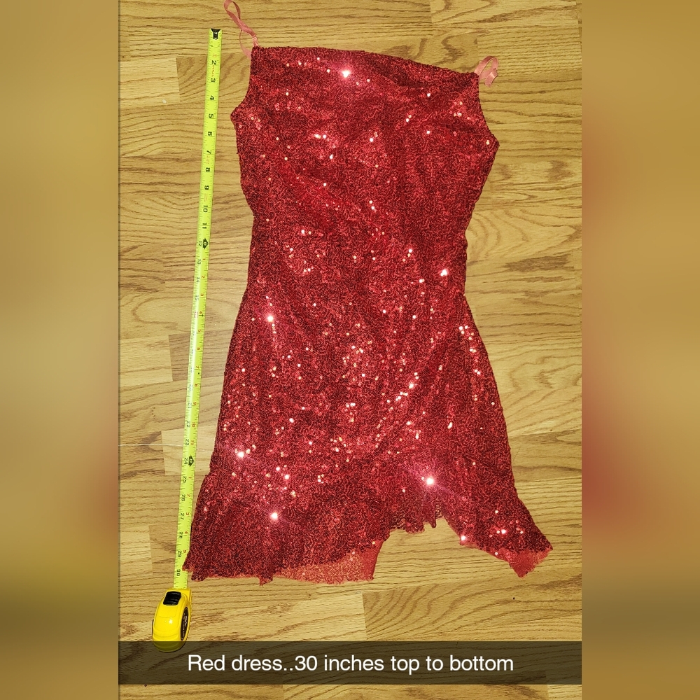 Red sequin/sparkle dress